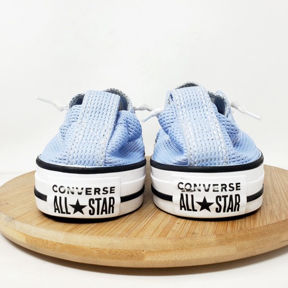 Converse Shoreline Shoes Womens 8 Light Blue Slip On Sneakers Cinch Heel - Picture 8 of 13